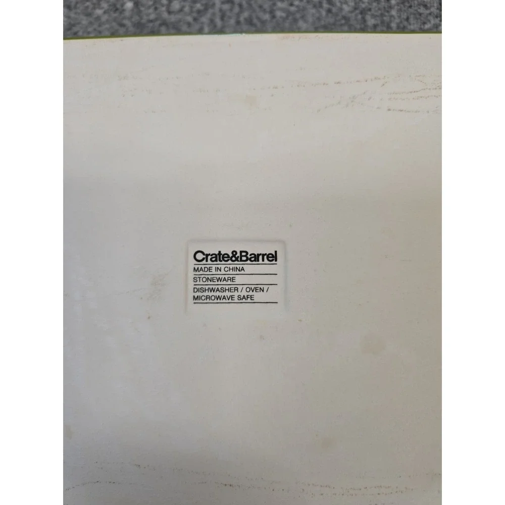 Crate & Barrel Stoneware Dish 9x12